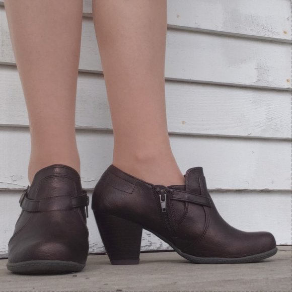 6.5m Womens Canyon River Blues Paige chuncky heel boot shoe brown bronze - Picture 9 of 11